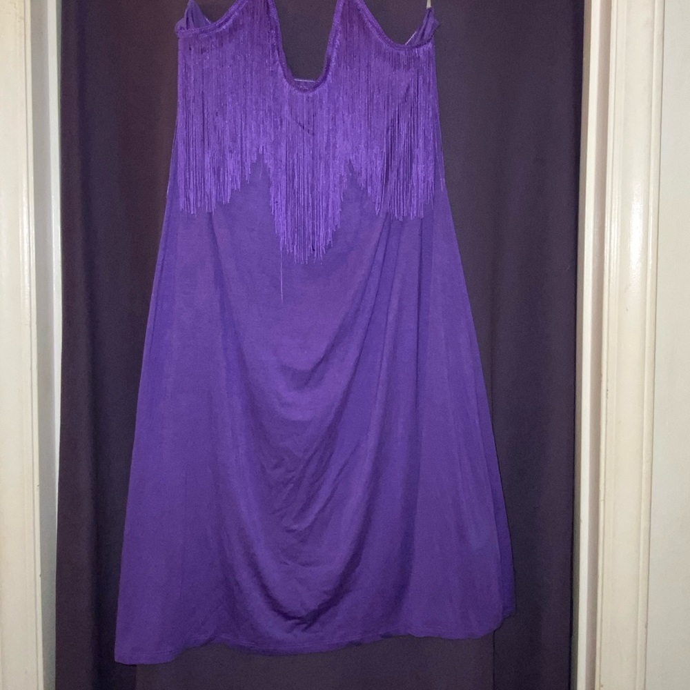 Purple fringe dress
